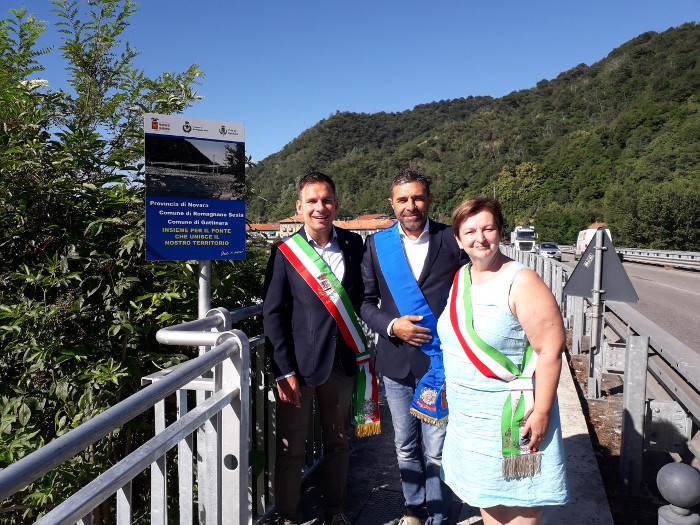 Romagnano Sesia: taglio del nastro al ponte