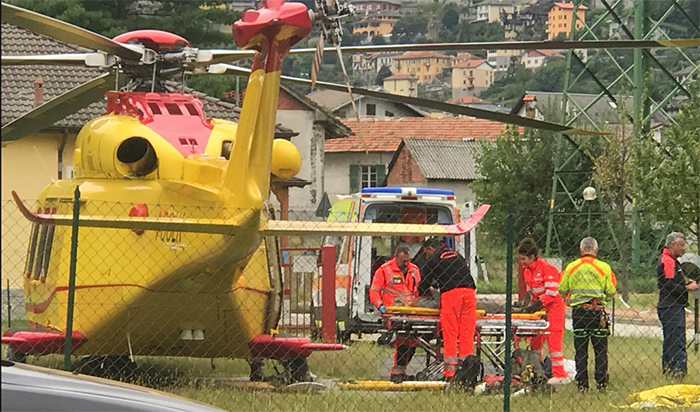 Olandese di 16 anni si ferisce ad una gamba mentre gareggia nel Motocross a Maggiora. Elitrasportato in ospedale