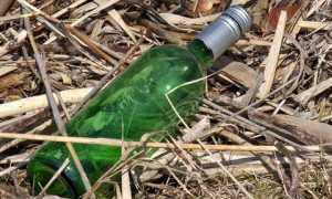 bottiglia abbandonata