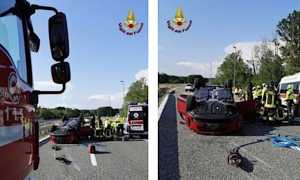 gattico incidente autostrada