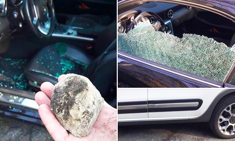 sasso vetri auto arona