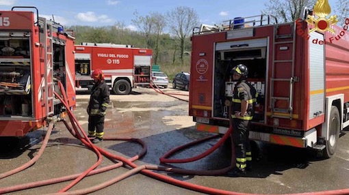 romagnano incendio 2